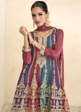 Chinon Embroidered Sharara in Pink